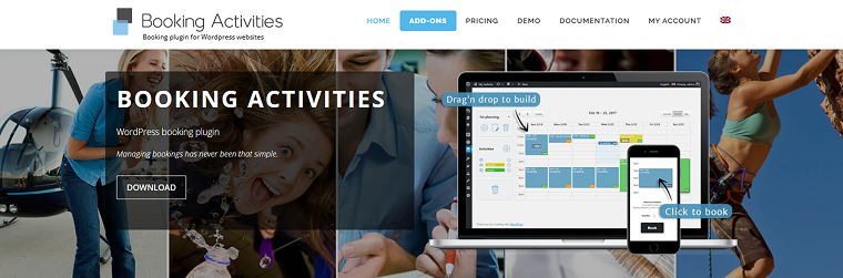 booking activities plugin