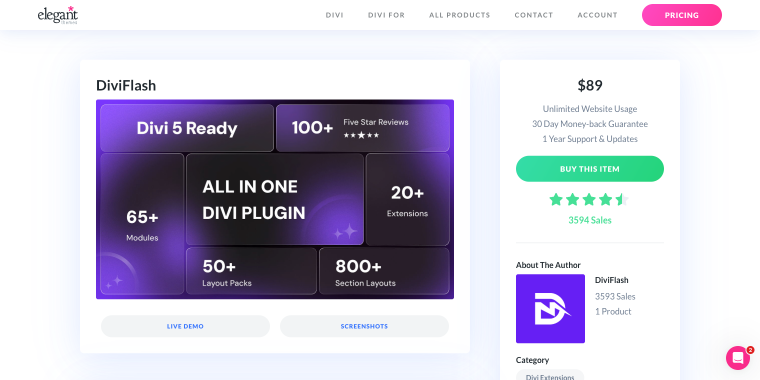 DiviFlash plugin homepage