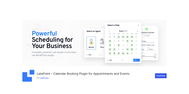 LatePoint booking plugin on wordpress org
