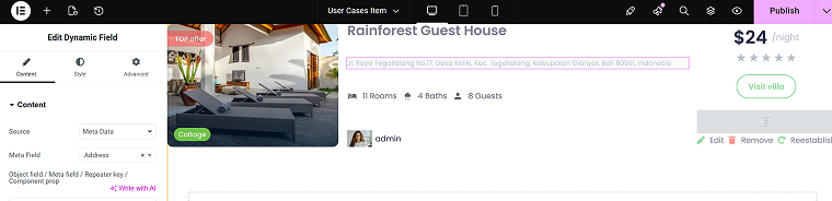 Listing templates