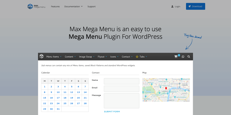 Max Mega Menu plugin homepage