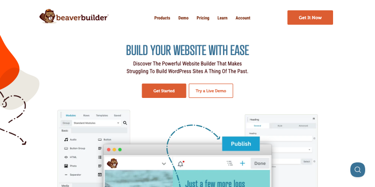 Beaver Builder homepage