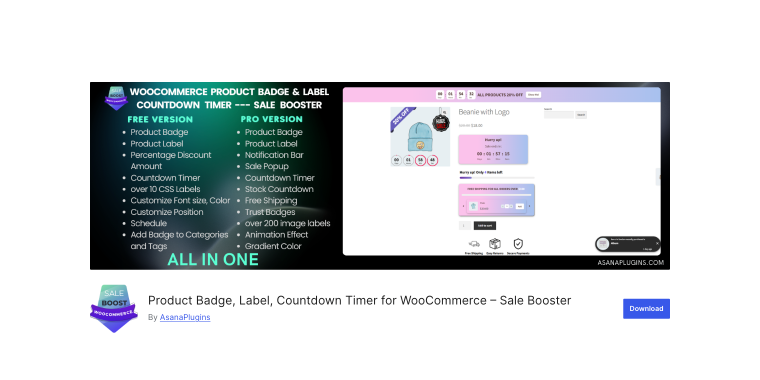 Product Badge, Label, Countdown Timer for WooCommerce plugin on wordpress.org
