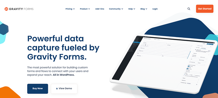 gravity forms plugin front page