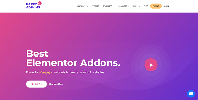 happy addons front page