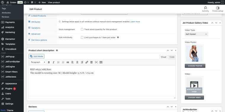 adding a product video with the JetProductGallery plugin