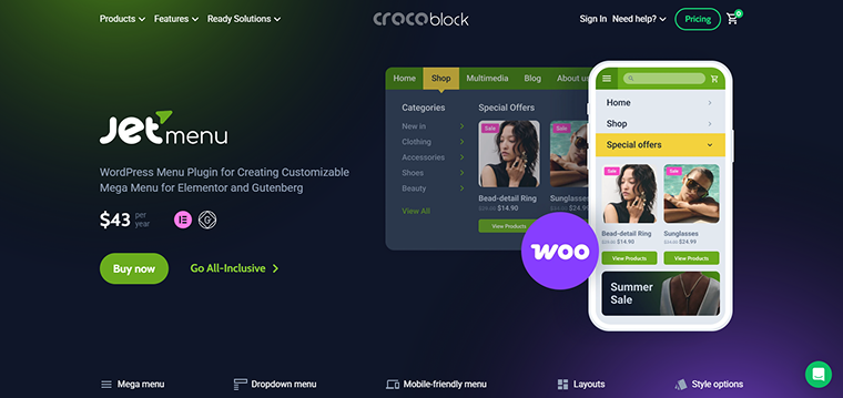 jetmenu front page