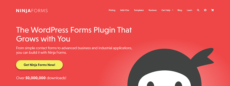 ninja forms plugin front page