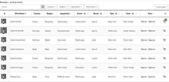 tableit plugin wordpress table example