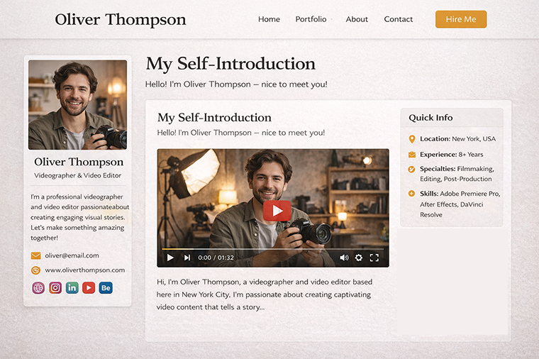 video player for wordpress page