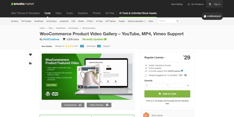 WooCommerce Product Feature Video plugin