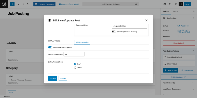 enable expiration period toggle