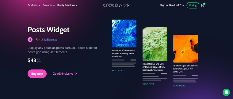 jetelements posts widget