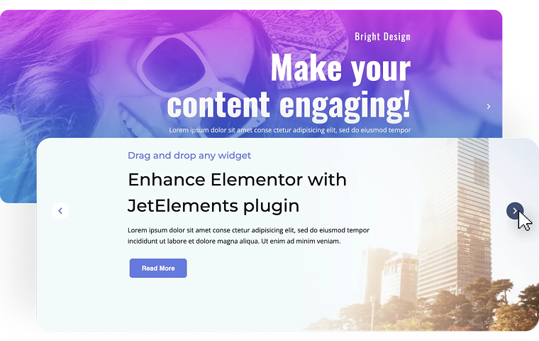 jetelements slider widget for elementor