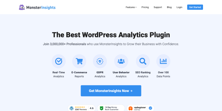 MonsterInsights plugin homepage