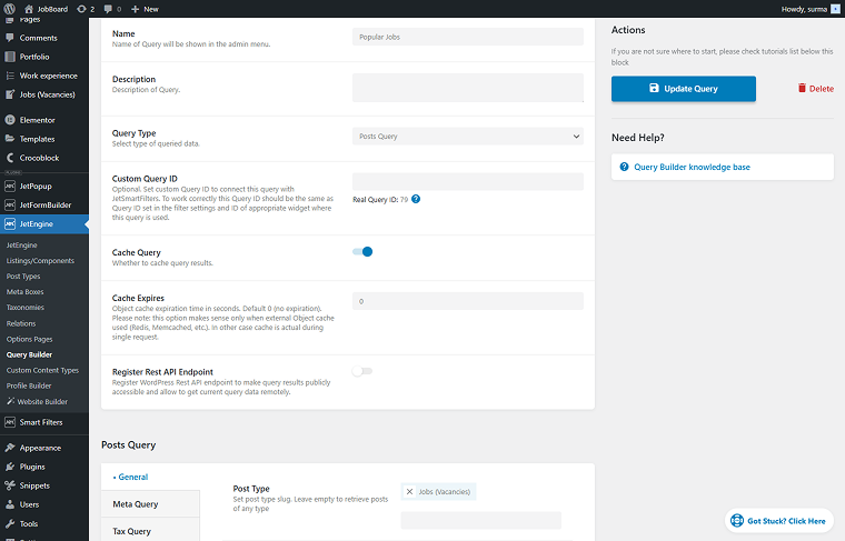 posts query created