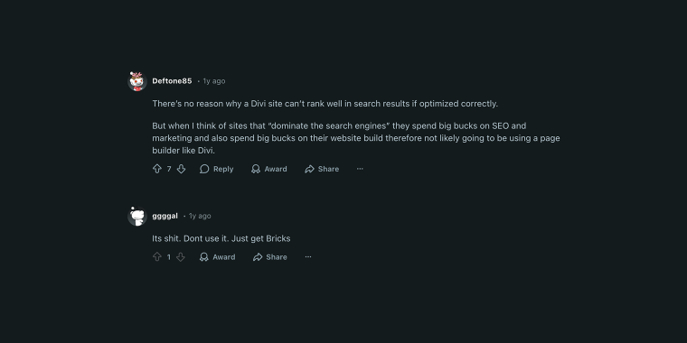 opinion about Divi 4 on Reddit