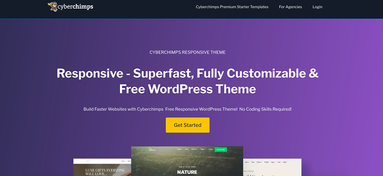 responsive theme homepage