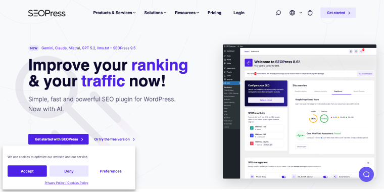 SEOPress plugin homepage