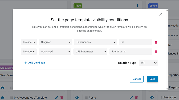 url parameter as template condition