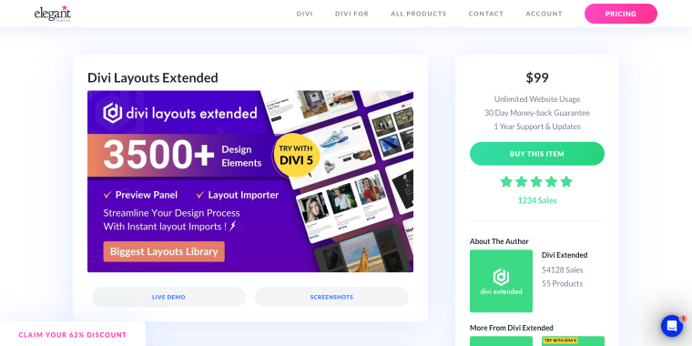 Divi Layouts Extended plugin homepage