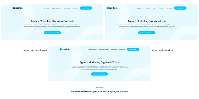 dynamic local pages