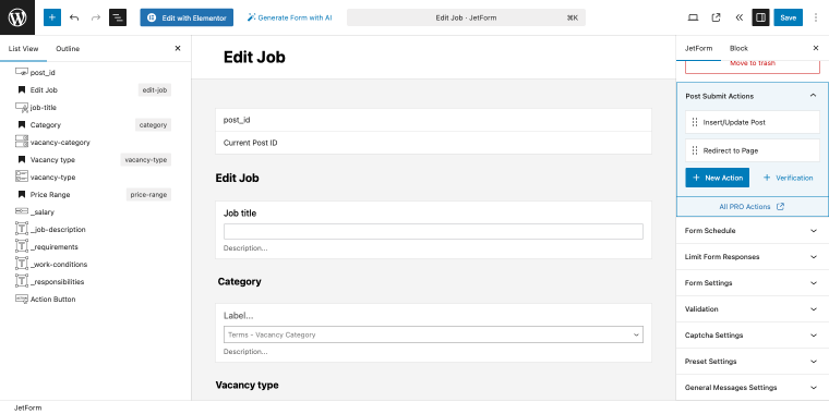 edit job form