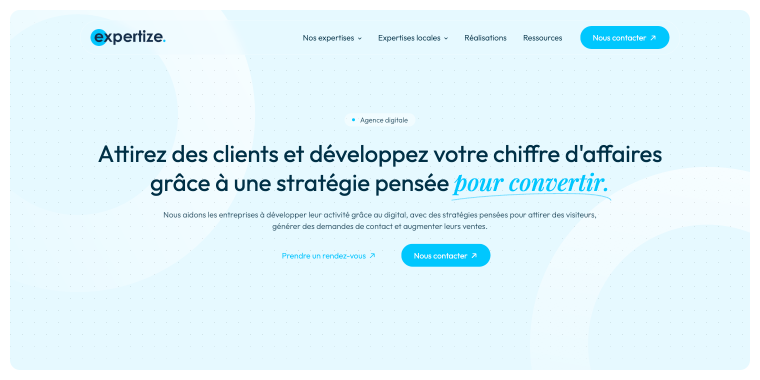 expertize.fr homepage