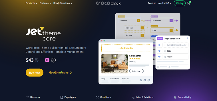 jetthemecore front page