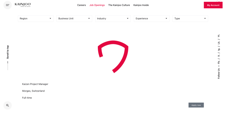 vacancies page filtering