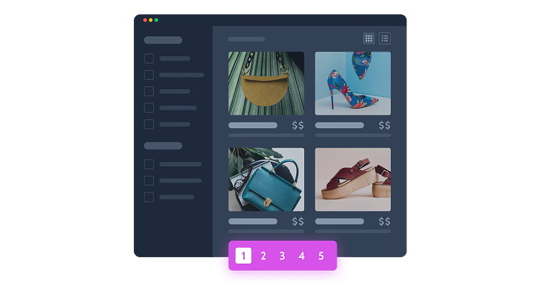 products pagination widget
