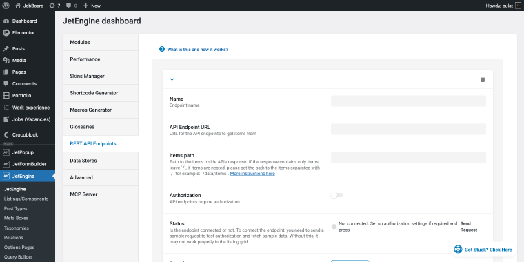 creating a REST API endpoint