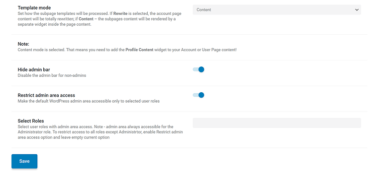 restrict user access