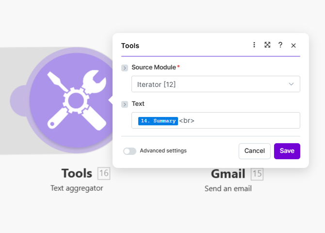 text-aggregator-tool-settings-for-the-make-scenario