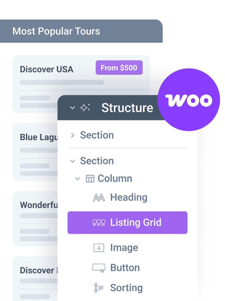 WooCommerce AI-generated listing grid