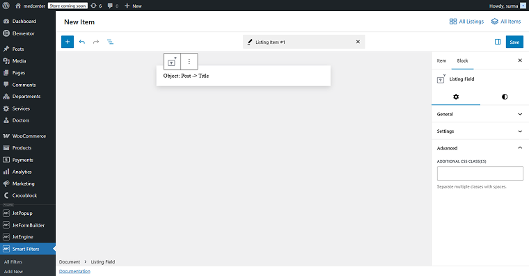 advanced settings section