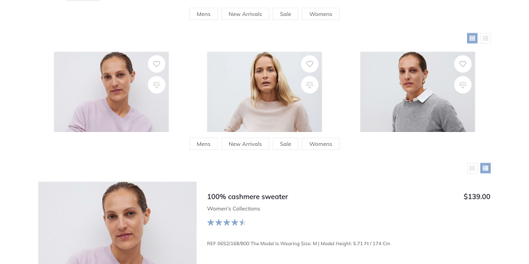 list/grid view