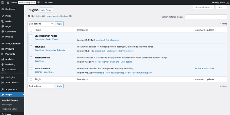 plugins section divi integration addon