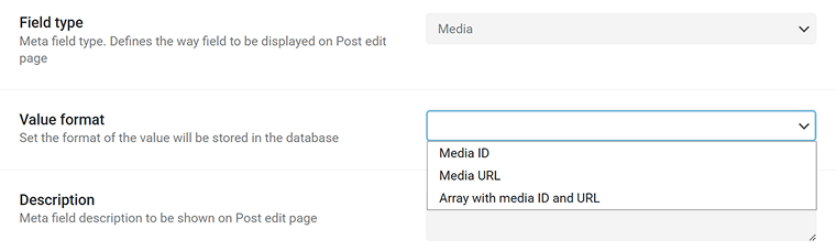 JetEngine media settings format
