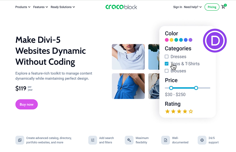 Divi Crocoblock integration for directories