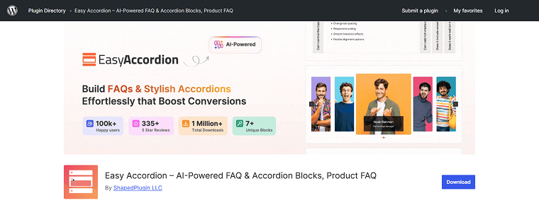 easy accordion frontpage