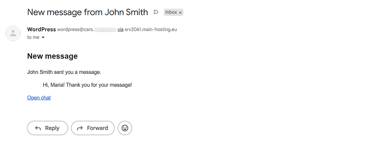 email notifications