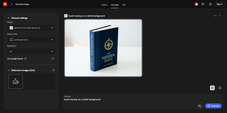 Adobe Firefly homepage