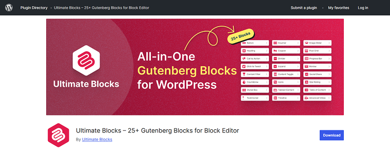 ultimate blocks frontpage