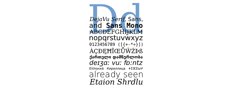 dejavu font