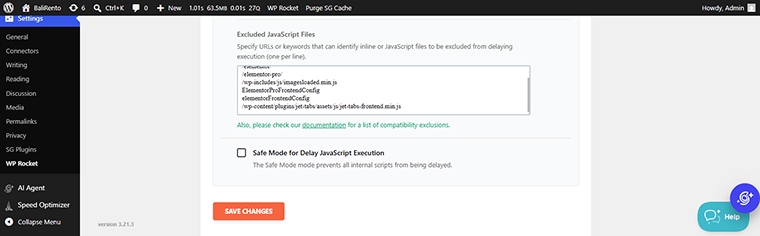 exclude js files