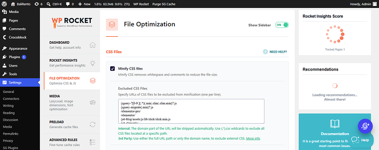 excluded CSS files code added