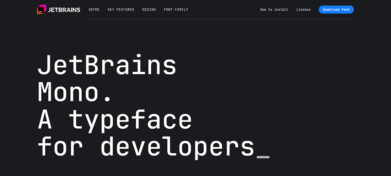 jetbrains mono front page