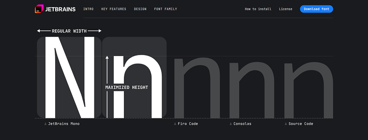 jetbrains mono width