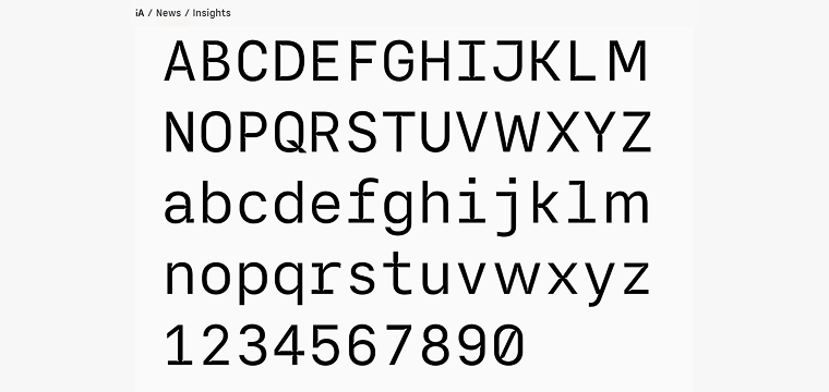 monospace alphabet